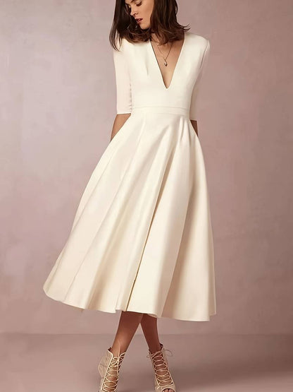 Fundira | Retro 60s A-lijn Maxi Swing Jurk