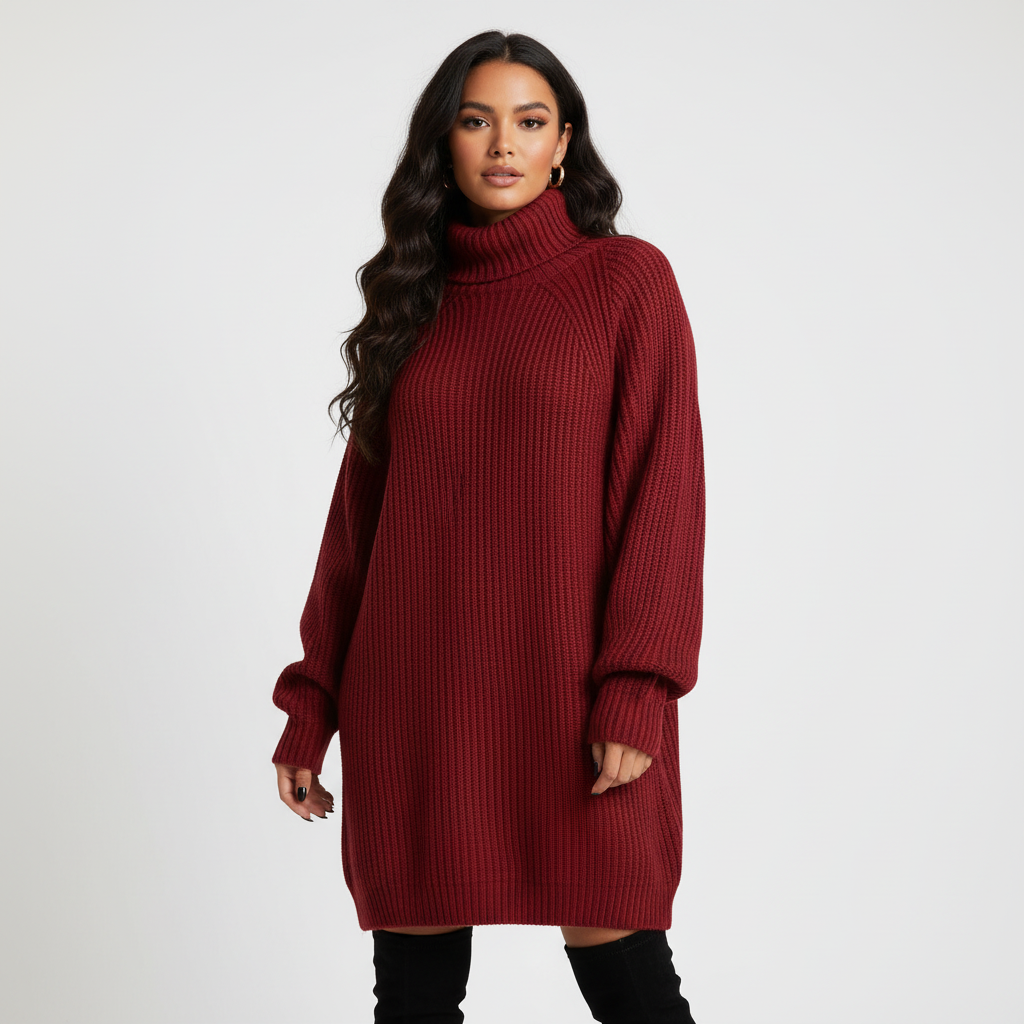 Gebreide oversized trui met col – Amélie