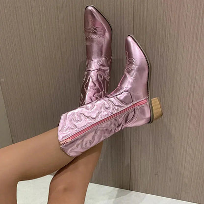 Genève | Elegante Cowboylaarzen van Metaal