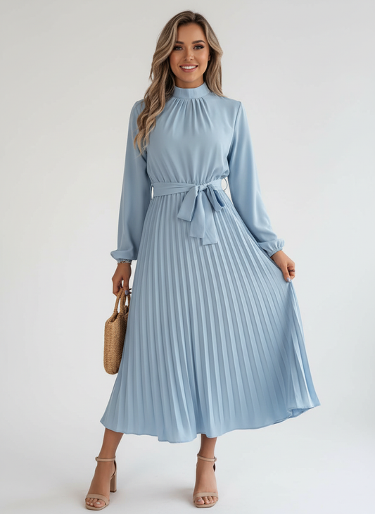 Geplooide midi jurk voor dames