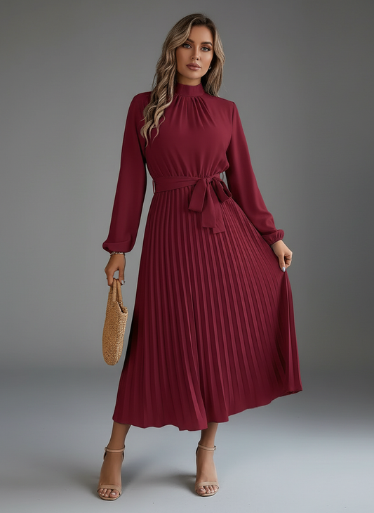 Geplooide midi jurk voor dames