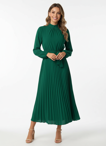 Geplooide midi jurk voor dames