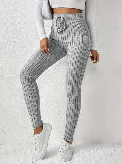 Geribde dames legging met hoge taille – Heritage