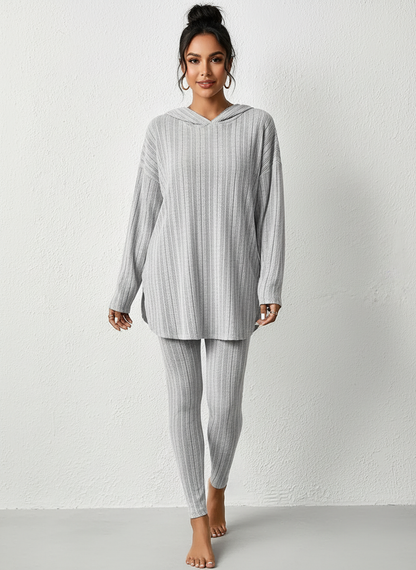 Geribde knit dames lounge set – Camden