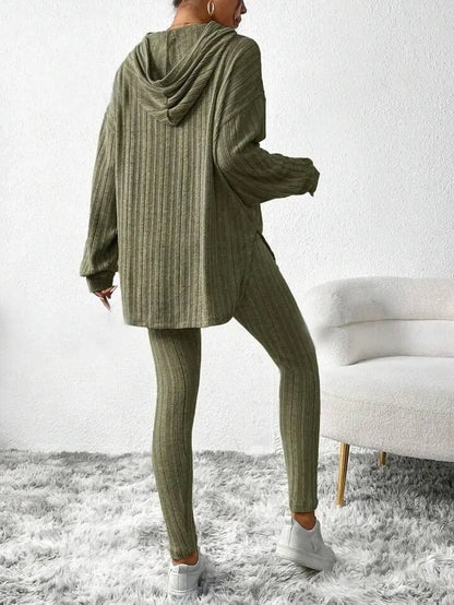 Geribde knit dames lounge set – Camden