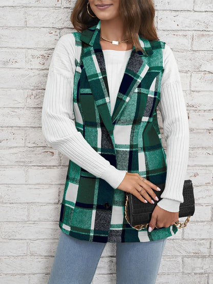 Geruit dames vest – Camden