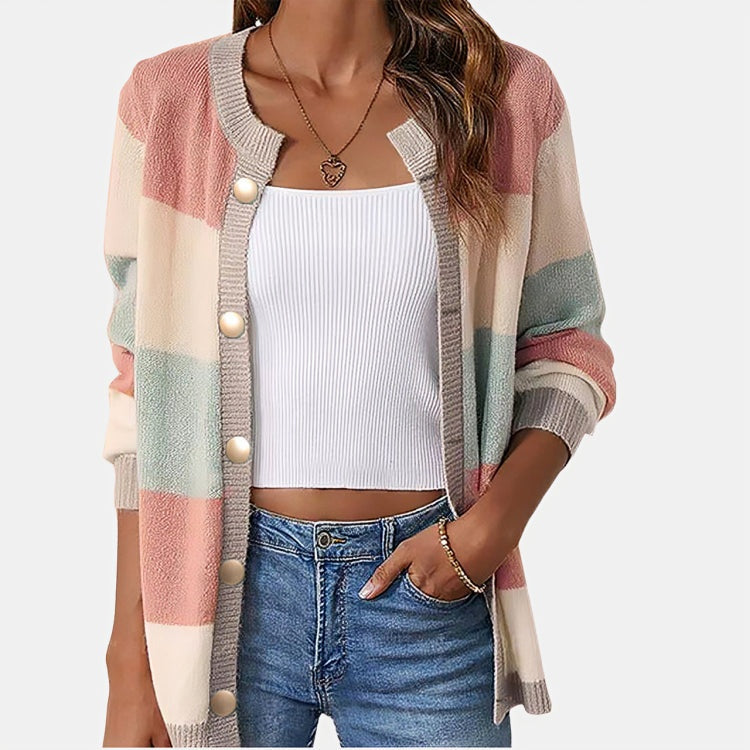 Gestreept dames vest met knopen – Daisy