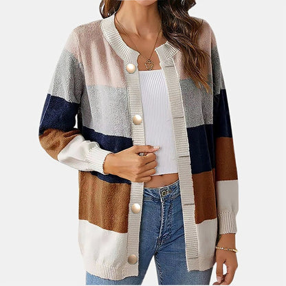Gestreept dames vest met knopen – Daisy