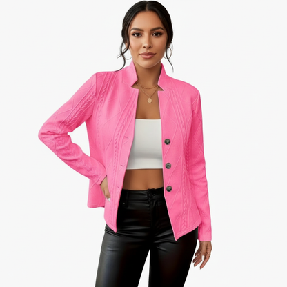 Getailleerde dames blazer met structuurpatroon – Aveline
