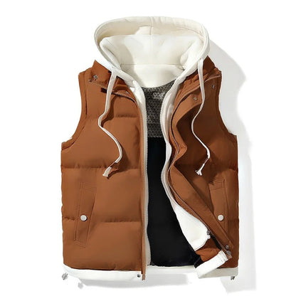 Gevoerde dames bodywarmer met capuchon – Mara