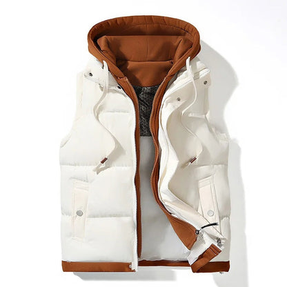 Gevoerde dames bodywarmer met capuchon – Mara