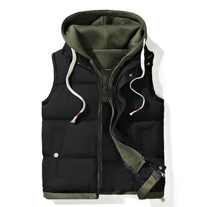 Gevoerde dames bodywarmer met capuchon – Mara