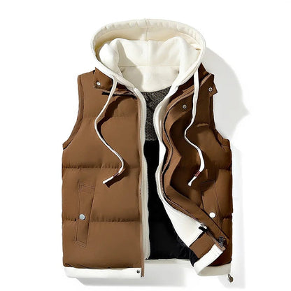 Gevoerde dames bodywarmer met capuchon – Mara