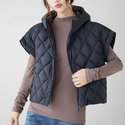 Gewatteerde dames bodywarmer met capmouw – Oslo