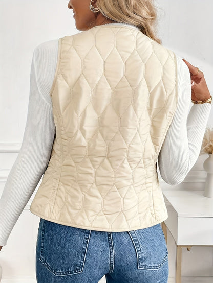 Gewatteerde dames bodywarmer met teddyvoering – Elara