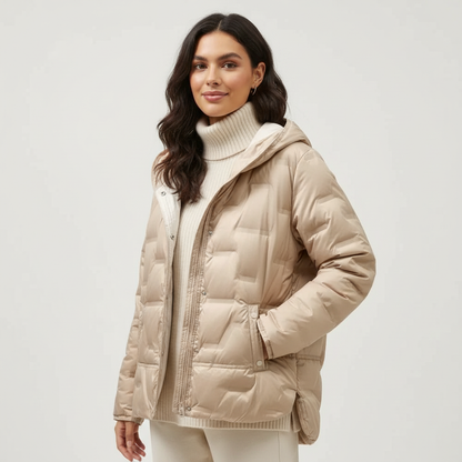 Gewatteerde dames puffer jas met capuchon – Heritage