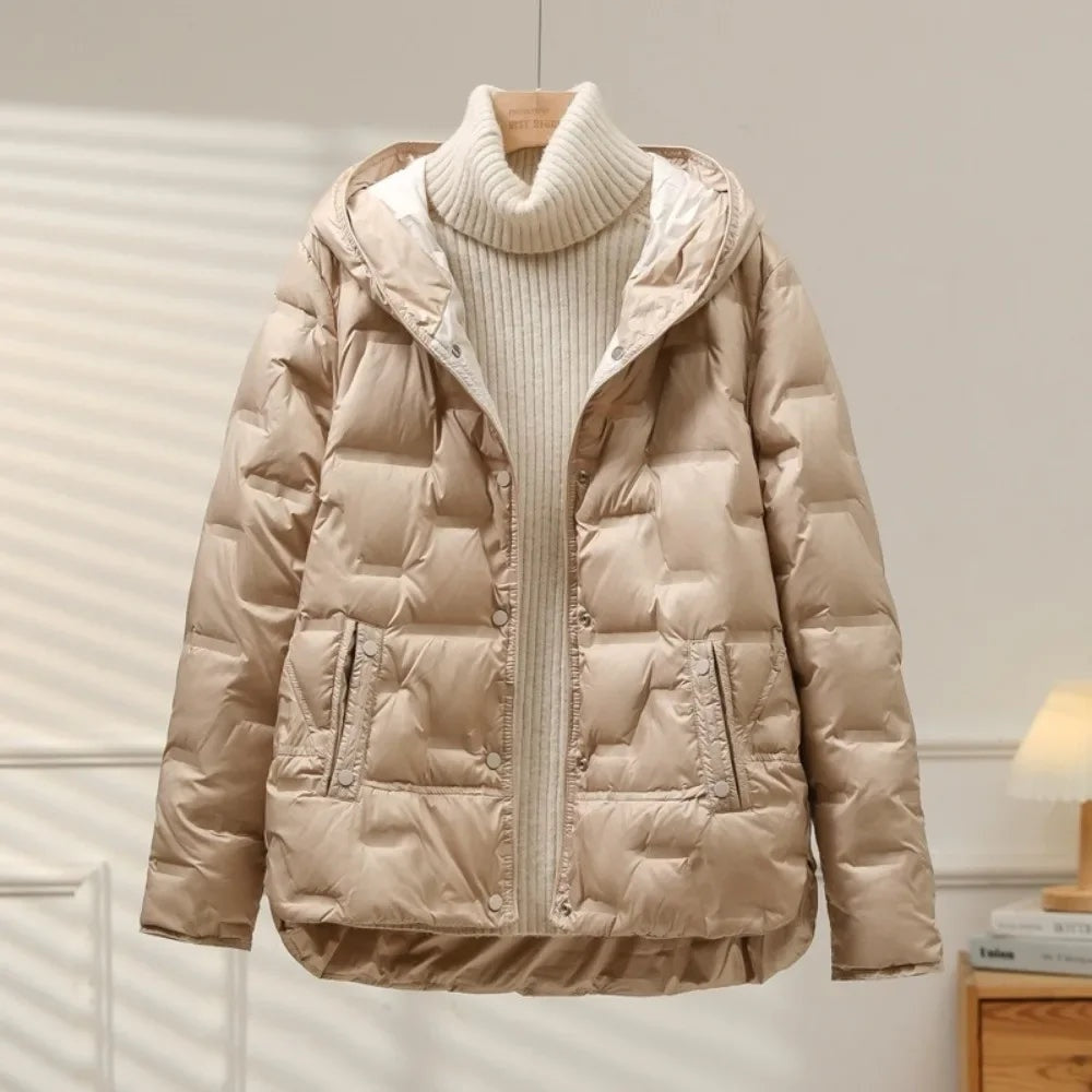Gewatteerde dames puffer jas met capuchon – Heritage