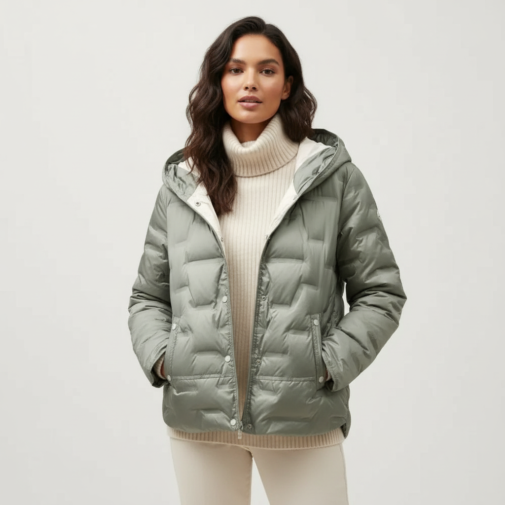 Gewatteerde dames puffer jas met capuchon – Heritage