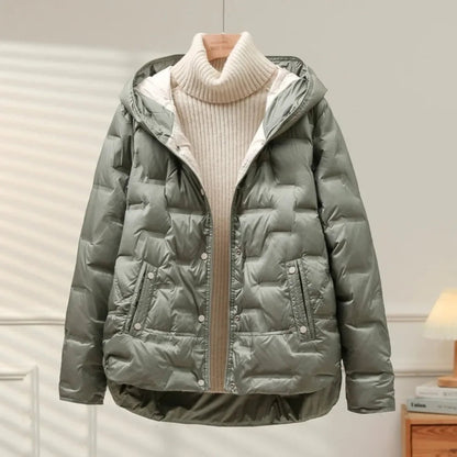 Gewatteerde dames puffer jas met capuchon – Heritage