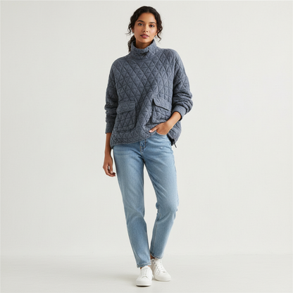 Gewatteerde oversized pullover dames – Camille