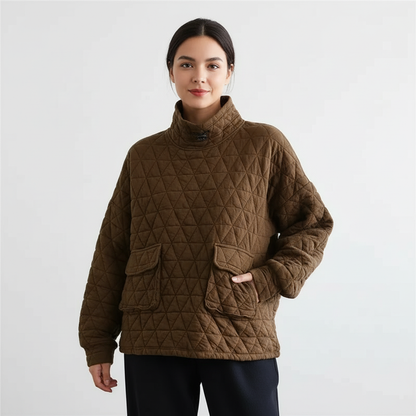 Gewatteerde oversized pullover dames – Camille