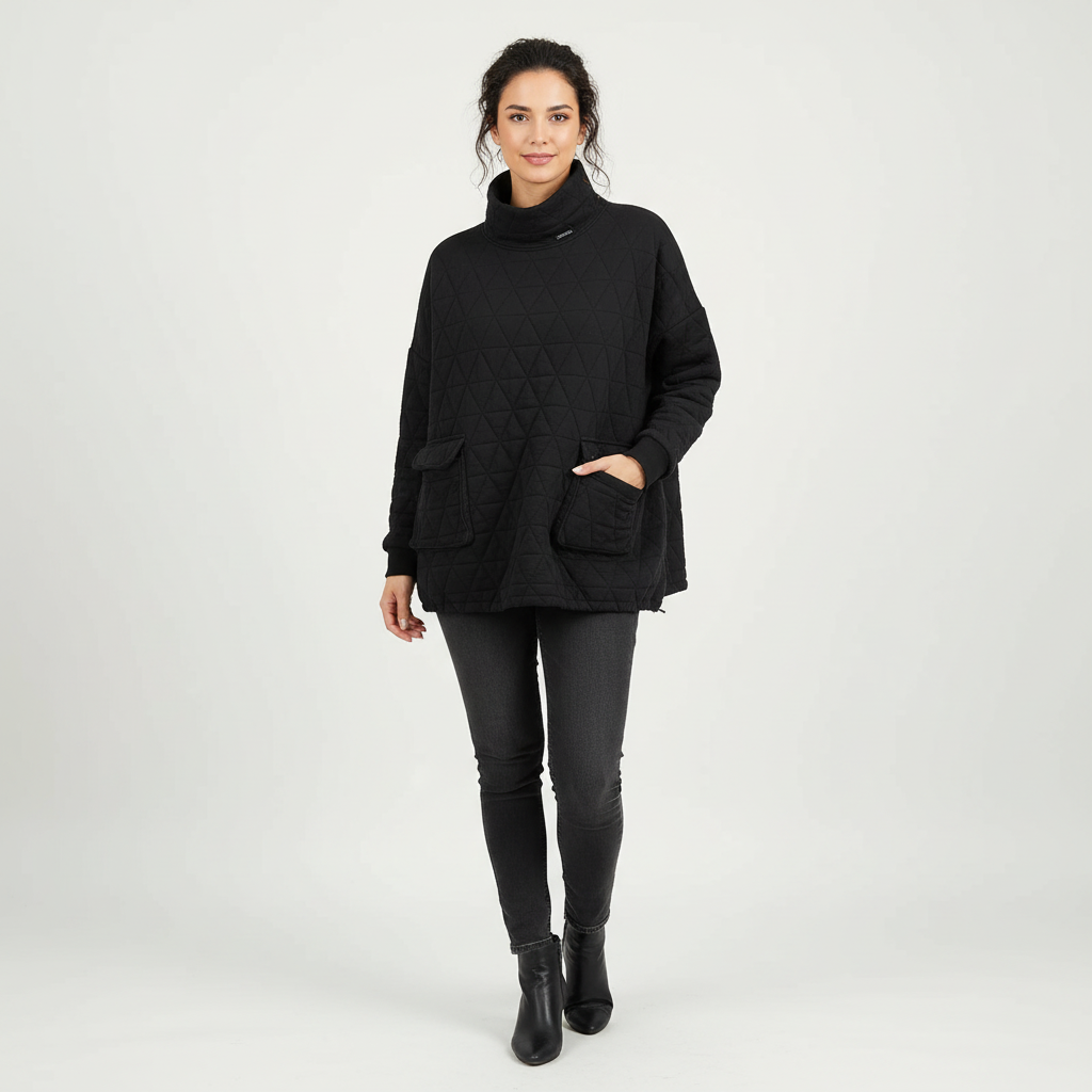 Gewatteerde oversized pullover dames – Camille