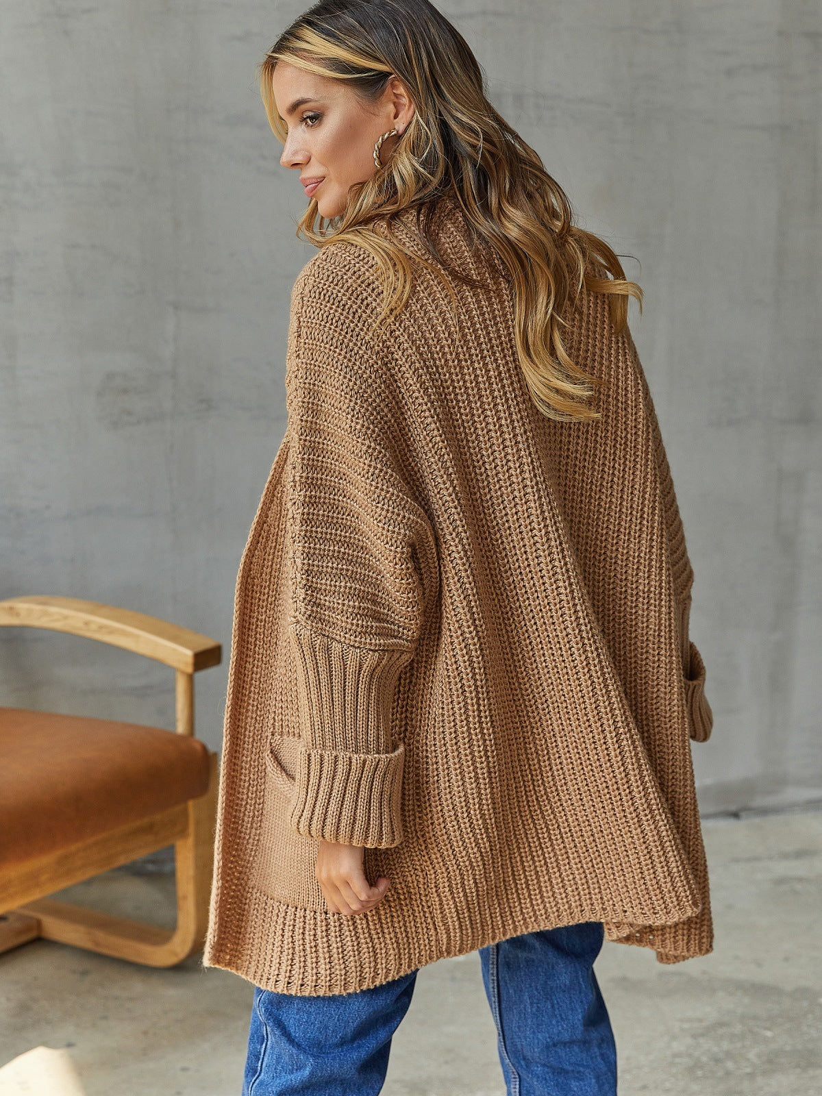 Gezellige Overmaatse Gebreide Cardigan voor Comfortabele Styling