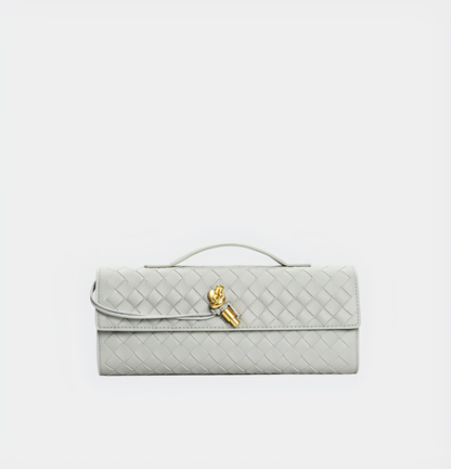 Handgeweven Leren Schoudertas voor Stijlvolle Crossbody Draagwijze