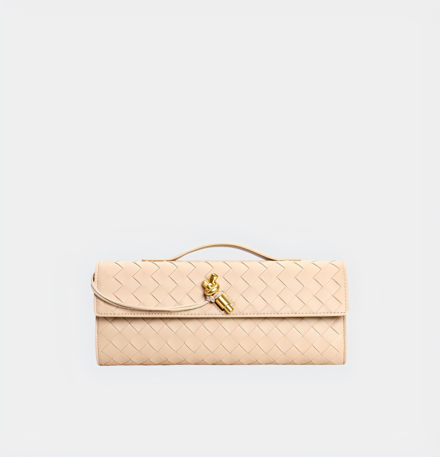 Handgeweven Leren Schoudertas voor Stijlvolle Crossbody Draagwijze