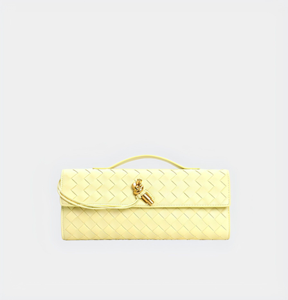 Handgeweven Leren Schoudertas voor Stijlvolle Crossbody Draagwijze