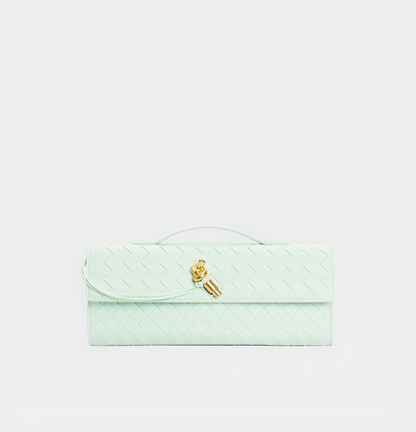 Handgeweven Leren Schoudertas voor Stijlvolle Crossbody Draagwijze