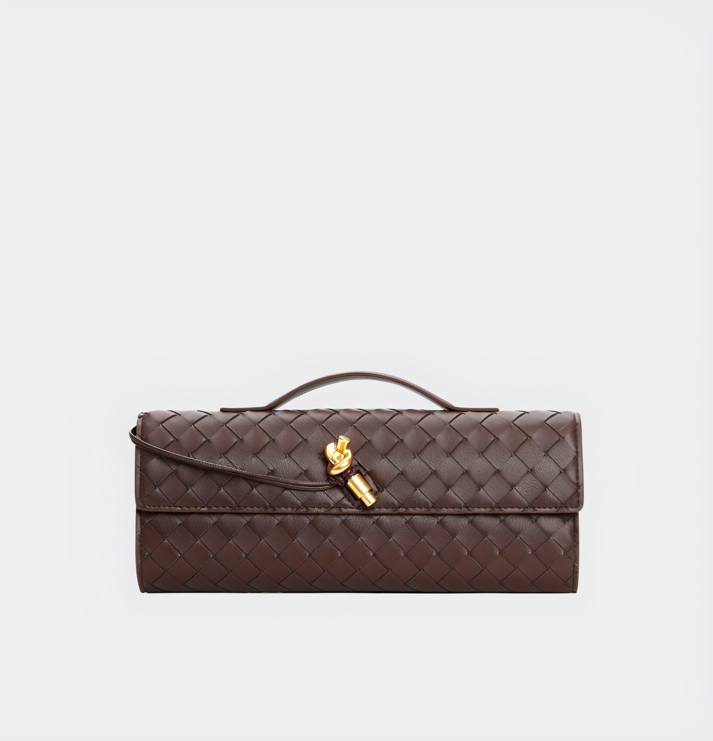 Handgeweven Leren Schoudertas voor Stijlvolle Crossbody Draagwijze