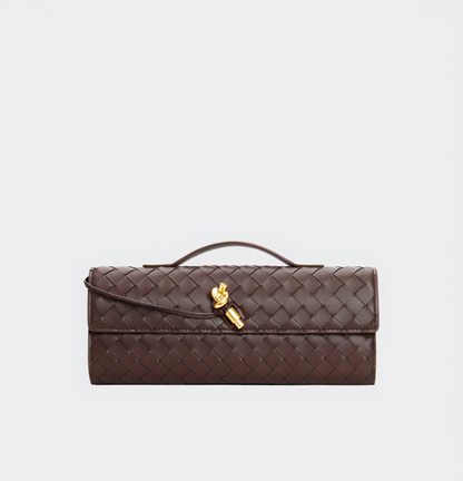 Handgeweven Leren Schoudertas voor Stijlvolle Crossbody Draagwijze