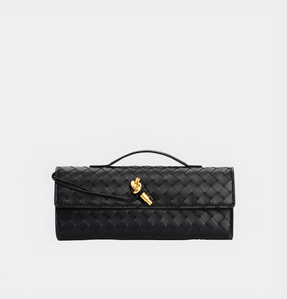Handgeweven Leren Schoudertas voor Stijlvolle Crossbody Draagwijze