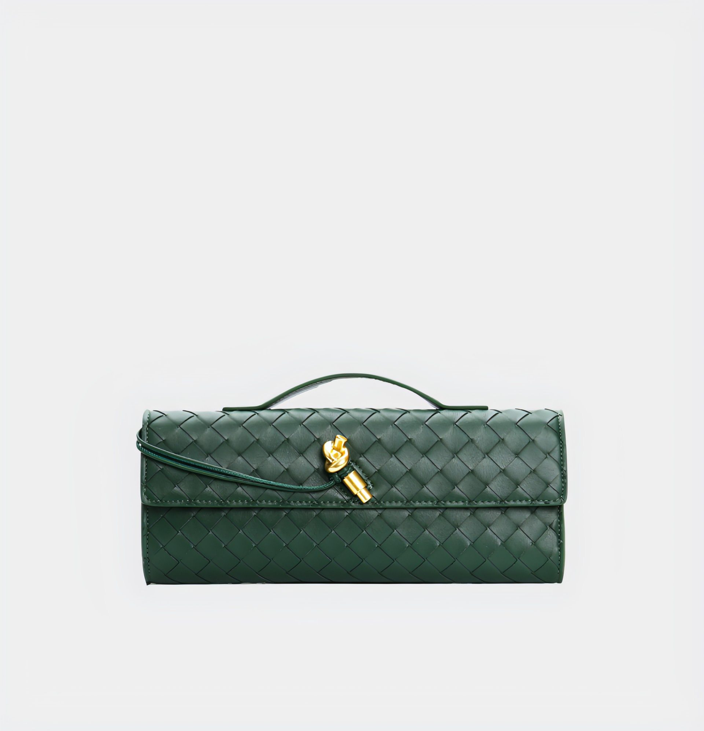 Handgeweven Leren Schoudertas voor Stijlvolle Crossbody Draagwijze