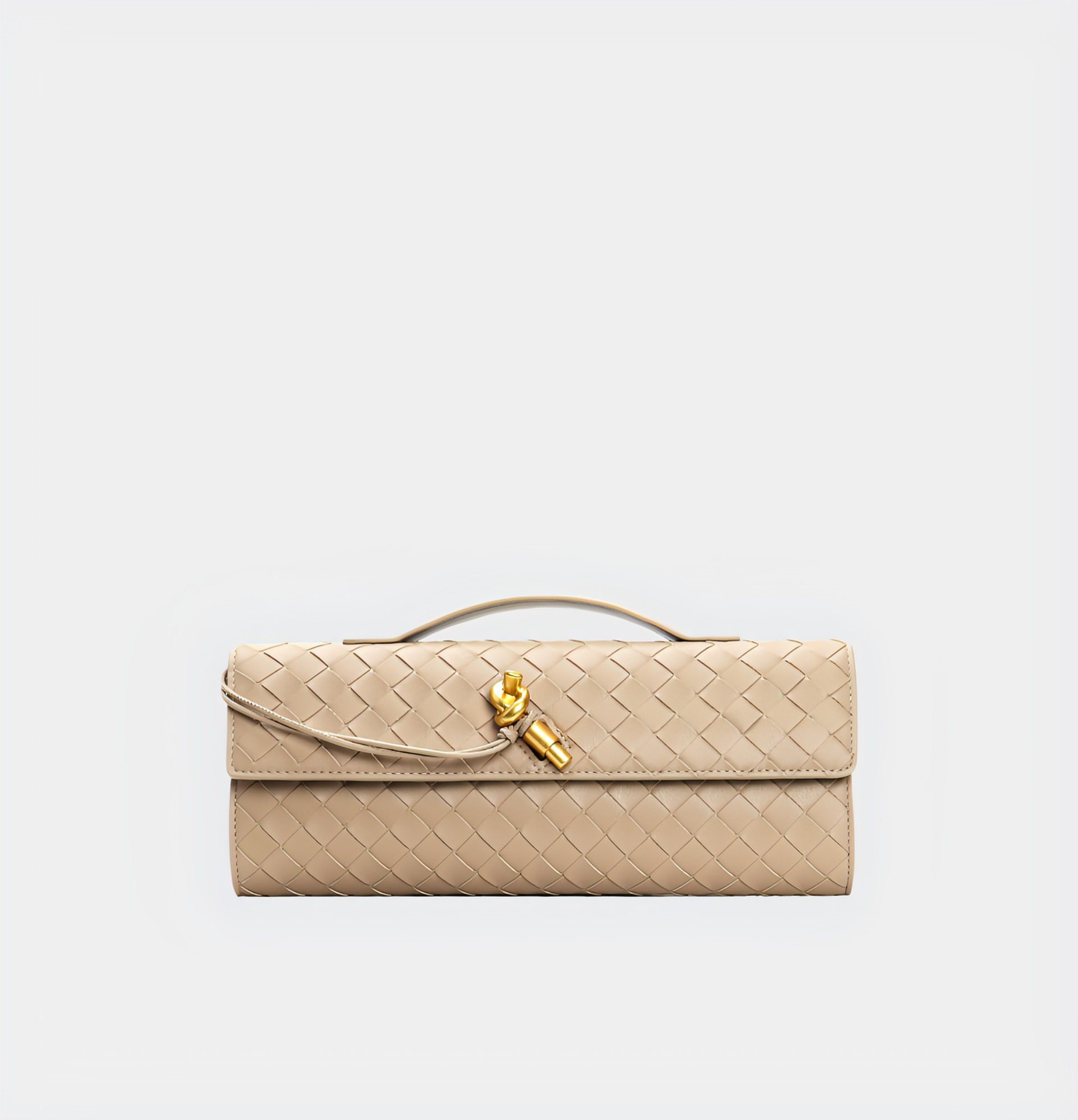 Handgeweven Leren Schoudertas voor Stijlvolle Crossbody Draagwijze