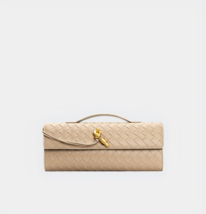 Handgeweven Leren Schoudertas voor Stijlvolle Crossbody Draagwijze