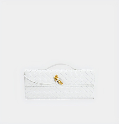 Handgeweven Leren Schoudertas voor Stijlvolle Crossbody Draagwijze