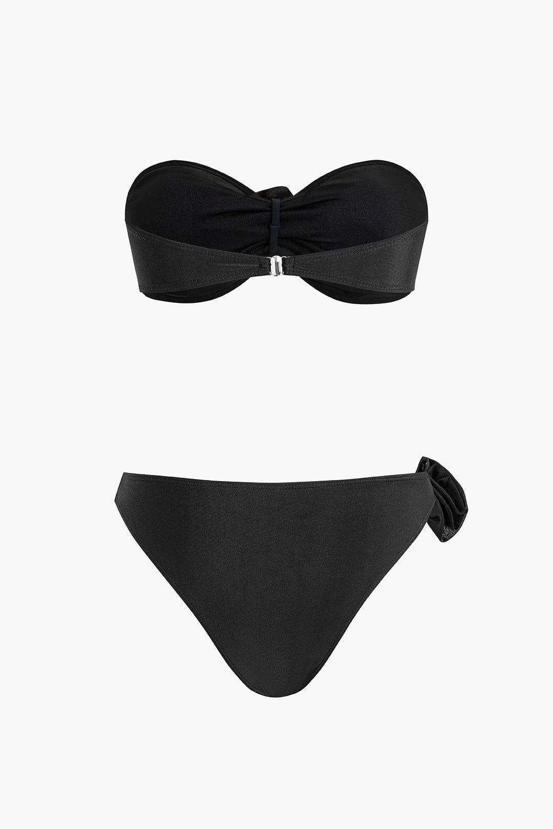 Jade Bandeau-Bikini | 3D Bloemdetail, Hooggesneden Broek