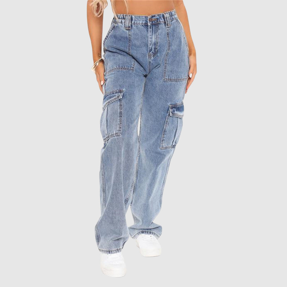 Jeans Elastische Taille Cargobroek