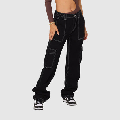 Jeans Elastische Taille Cargobroek