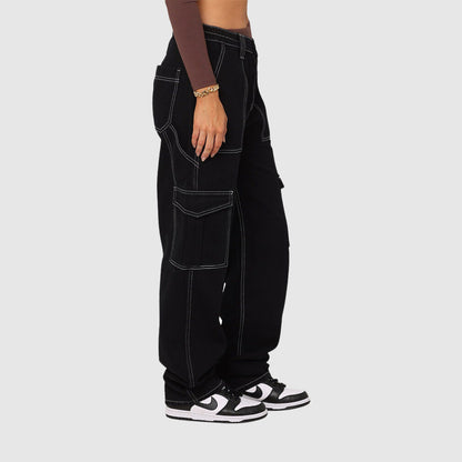 Jeans Elastische Taille Cargobroek