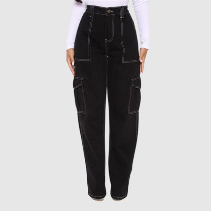 Jeans Elastische Taille Cargobroek