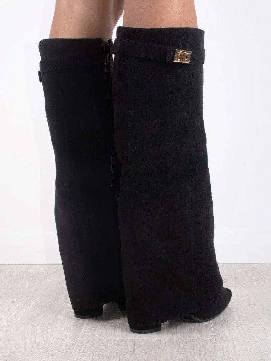 Kniehoge Flare-Top Laarzen voor dames