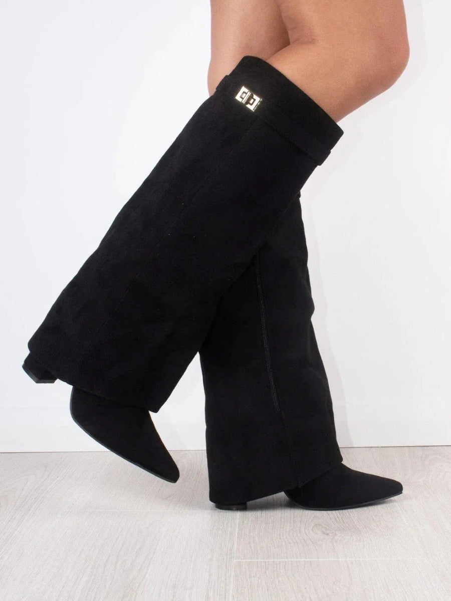 Kniehoge Flare-Top Laarzen voor dames