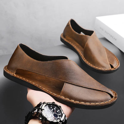 Leren Crossover Sandalen voor Casual en Elegante Zomerlook