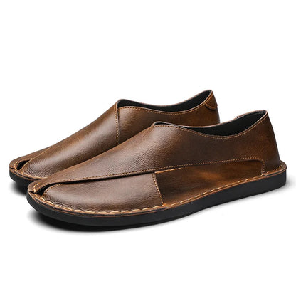 Leren Crossover Sandalen voor Casual en Elegante Zomerlook