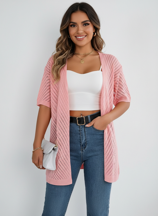 Luchtig gebreid dames vest – Alina