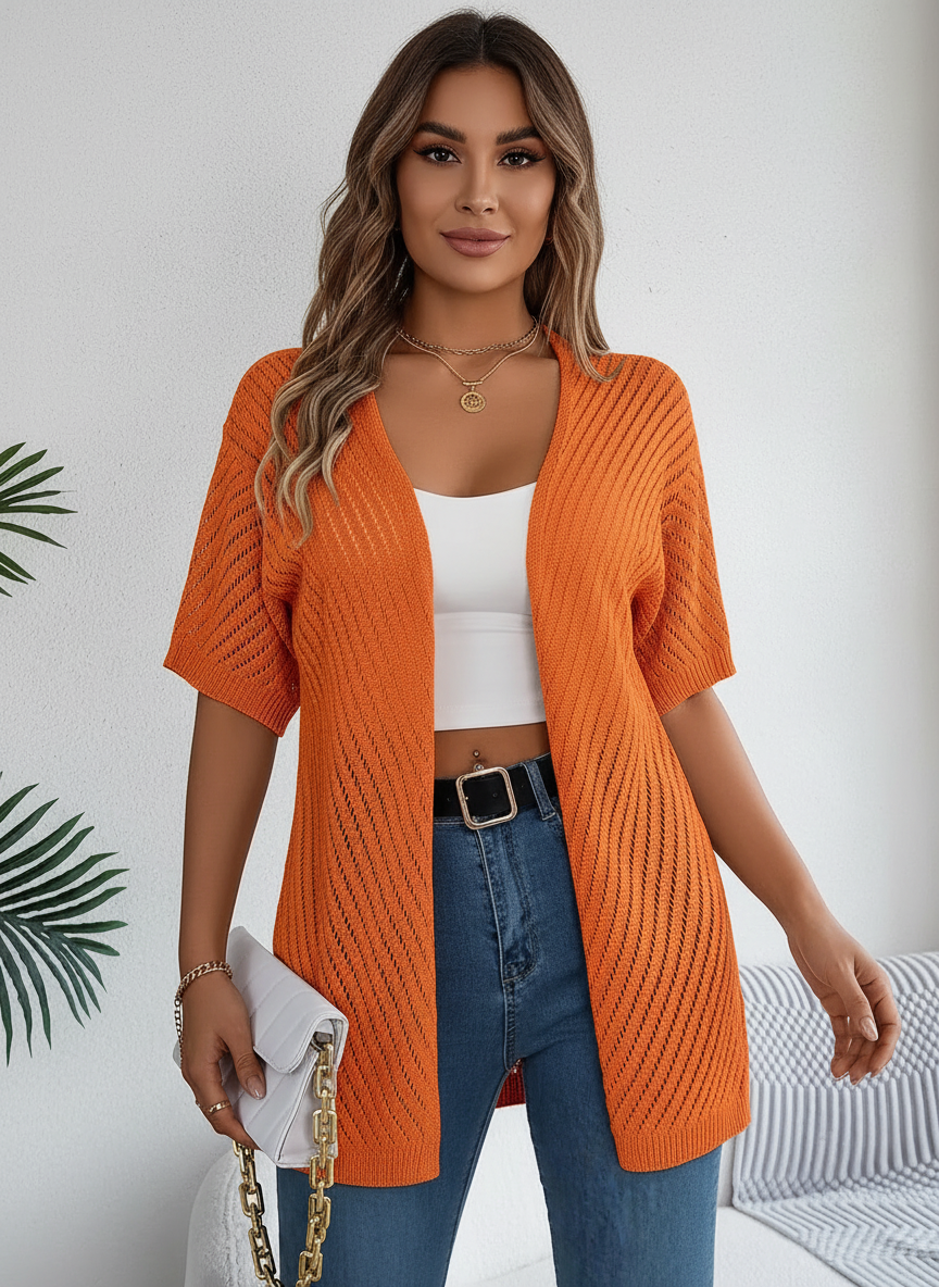 Luchtig gebreid dames vest – Alina