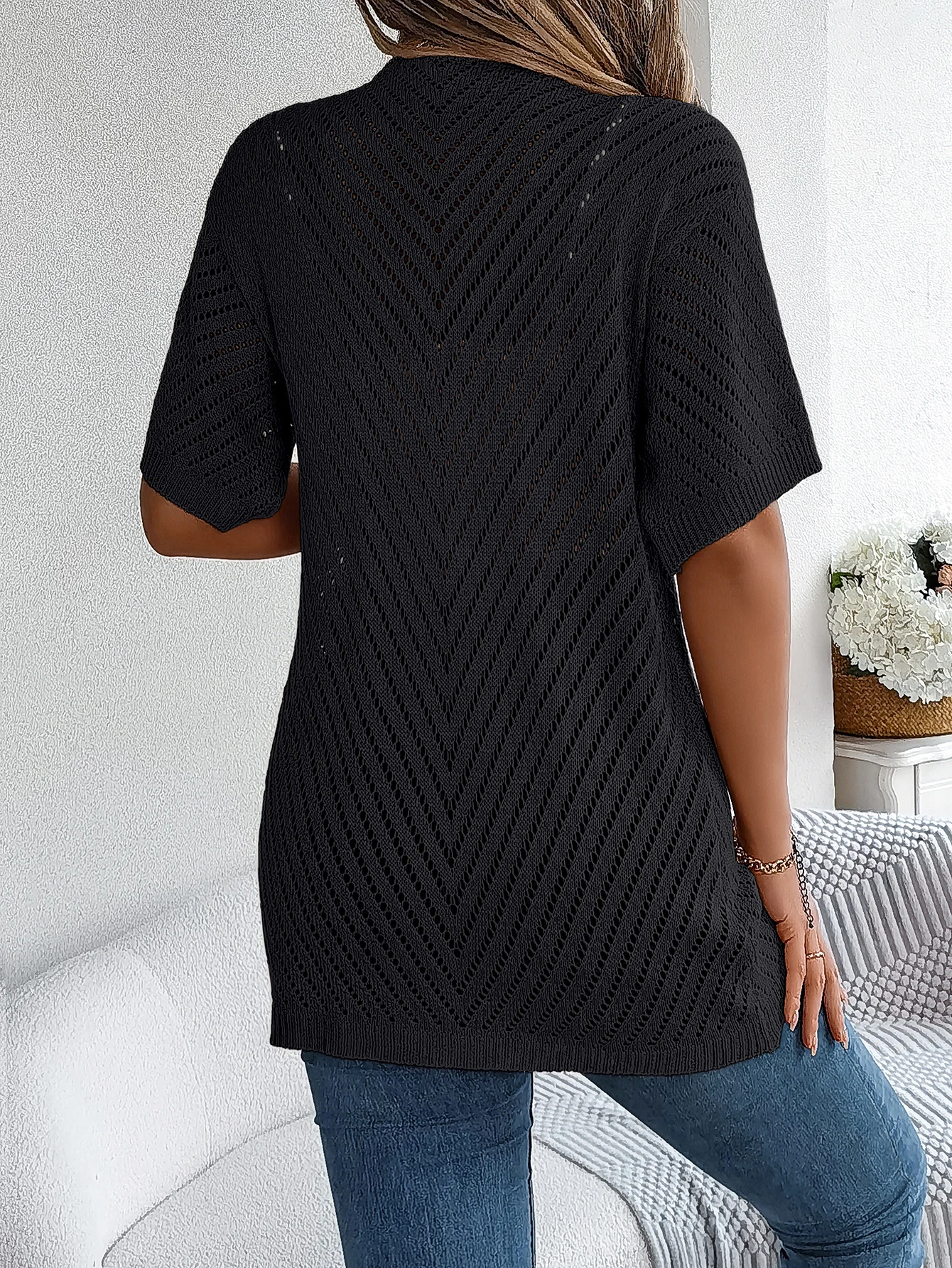 Luchtig gebreid dames vest – Alina